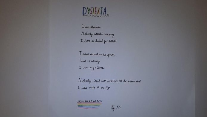 Le Poeme Touchant D Une Petite Fille Dyslexique Famille 7sur7 Be