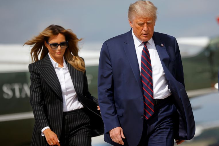 Donald en Melania Trump eerder deze week in Cleveland. Beeld REUTERS