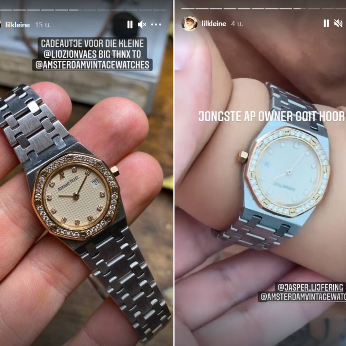 1 jarig zoontje Lil Kleine krijgt peperduur horloge cadeau Show AD