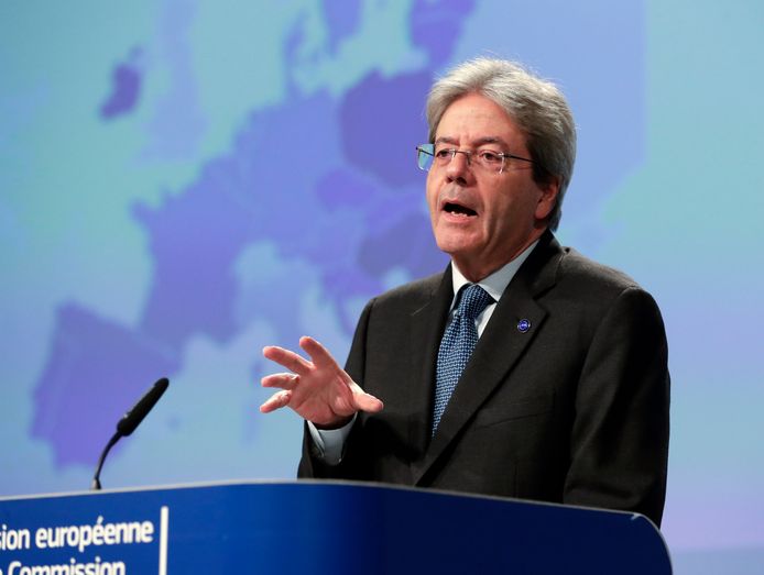 Europees Commissaris voor Economie Paolo Gentiloni.