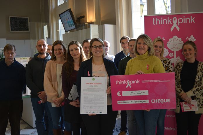 Cheque voor Think Pink.