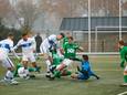 Chaos voor het doel van MOC17 in het duel tegen Kogelvangers, eerder dit seizoen.