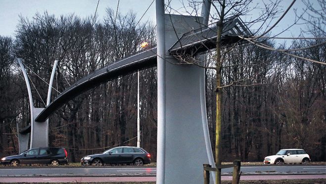 Sinds de opening van de brug is er nog niet één knaagdier overgestoken.