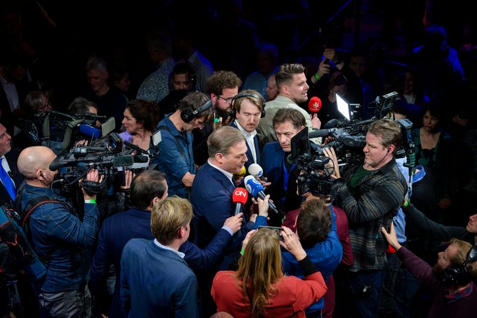 Pieter Omtzigt op de uitslagenavond van deze Tweede Kamerverkiezingen.