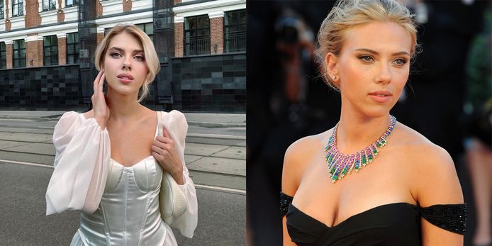 Qui est qui? À gauche Ekaterina Shumskaya, à droite Scarlett Johansson. Troublant, non?