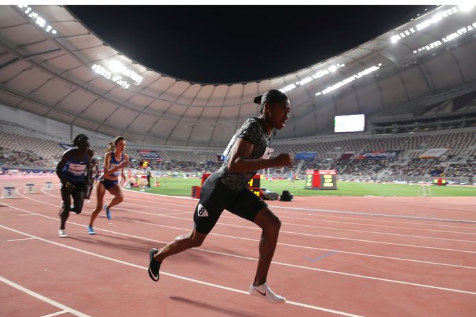 Caster Semenya tijdens haar laatste optreden op de 800 meter.