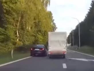 Dashcam filmt verkeersagressie in Diepenbeek: rijdt bestelwagen BMW van de baan?
