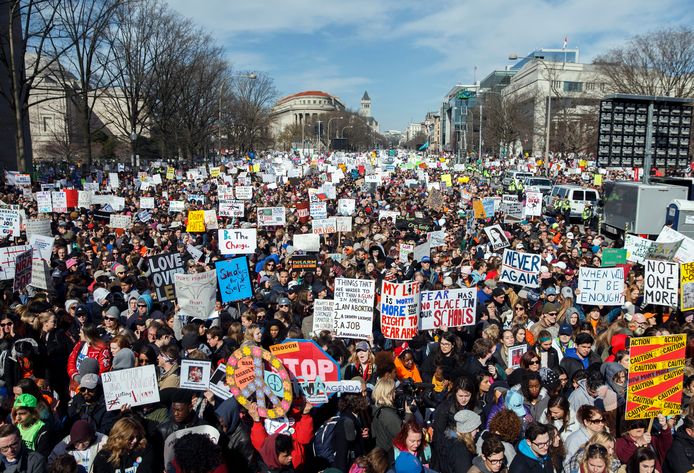 De March For Our Lives in Washington, DC, op 24 maart 2018.