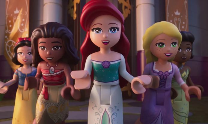 Sneeuwwitje, Rapunzel, Ariel, Moana en Tiana vormen in deze nieuwe LEGO-special voor Disney+ hét dreamteam van Disney.