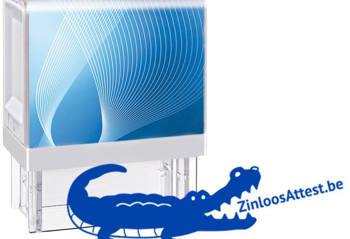 Op alle zinloze attesten stempelen de deelnemende artsen een blauwe krokodil, een symbool voor bureaucratische nonsens.