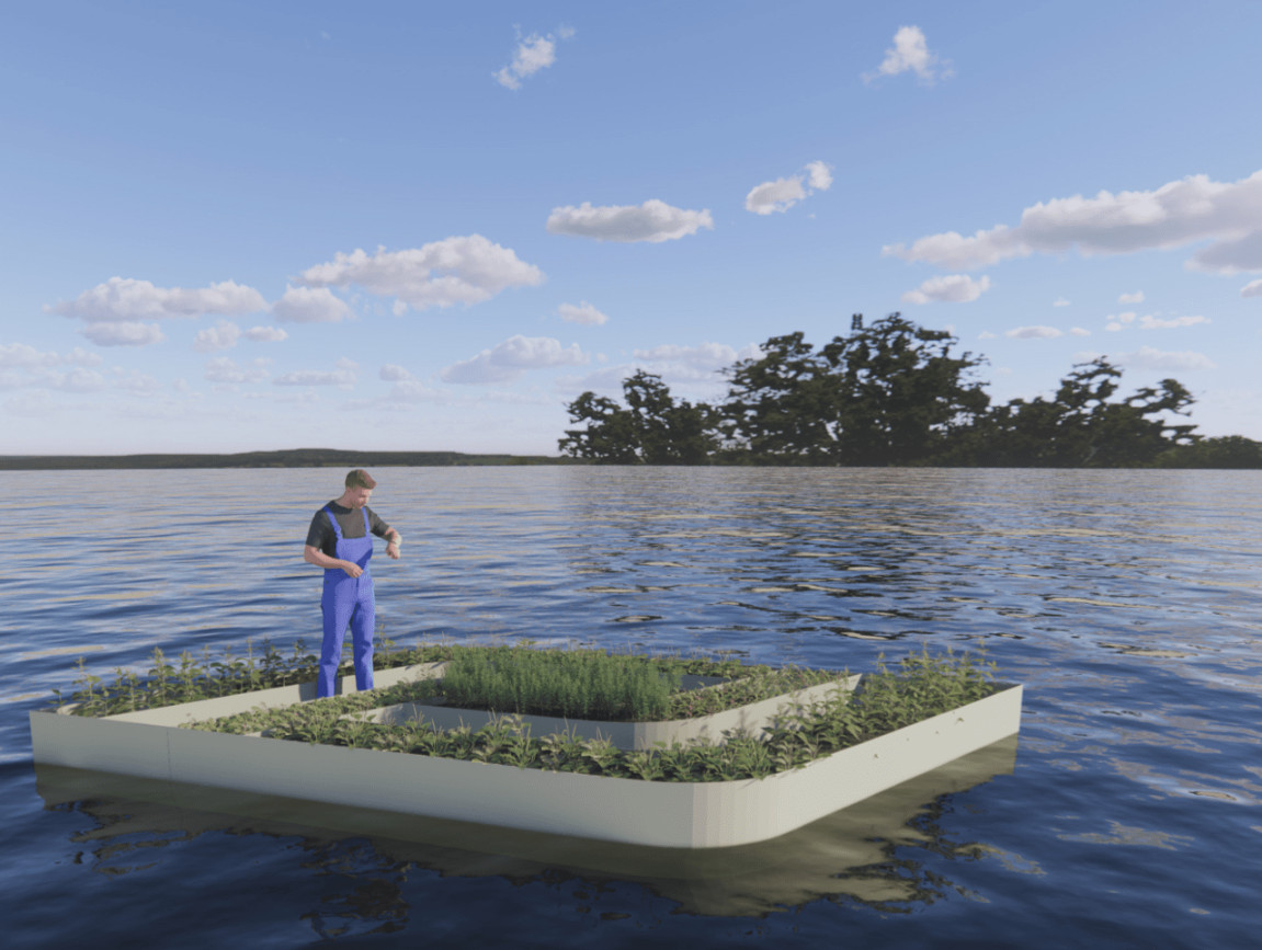 Thomas More Mechelen-studenten Antje Verhellen en Boukje Adriaensen wonnen met hun 'Seaweeds Floating Gardens’ de tweede prijs tijdens een internationale ontwerpwedstrijd.
