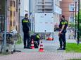 De politie doet onderzoek na het schietincident, vorige week in Dordrecht.