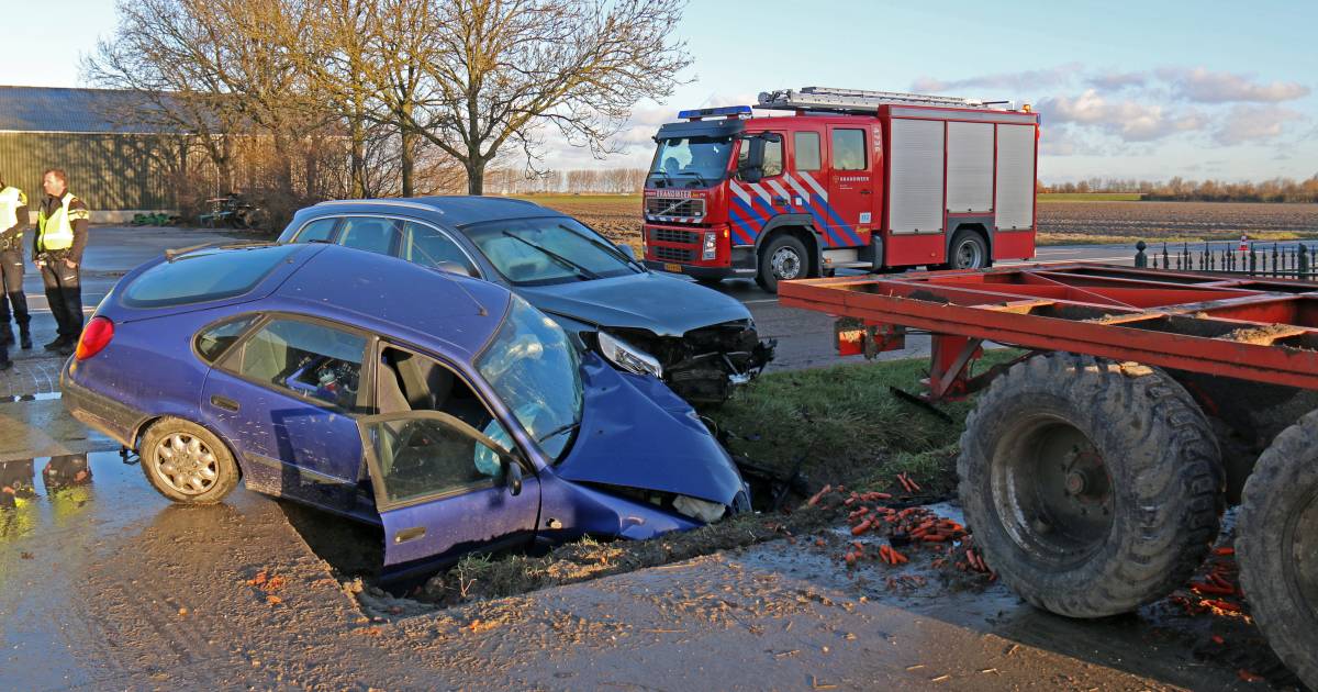 Gewonde bij ongeval op Postweg in Lewedorp