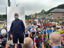 Wielericoon Merckx schiet met mondkapje GP Vermarc in gang