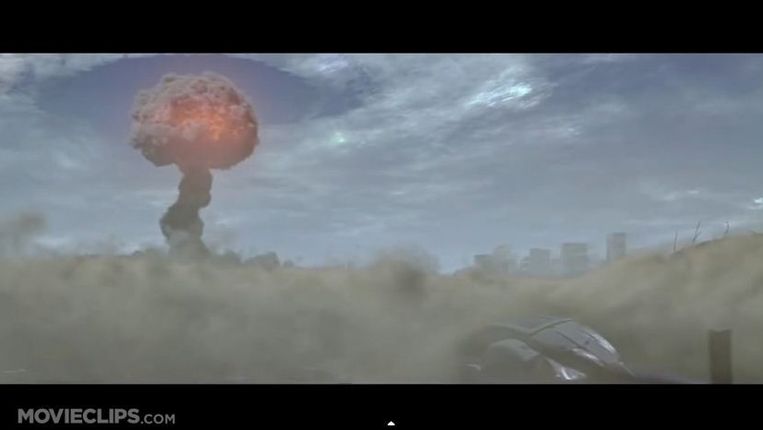 Een scene uit 'The sum of all fears', een van de weinige films met een plot over nucleair terrorisme. Beeld screenshot