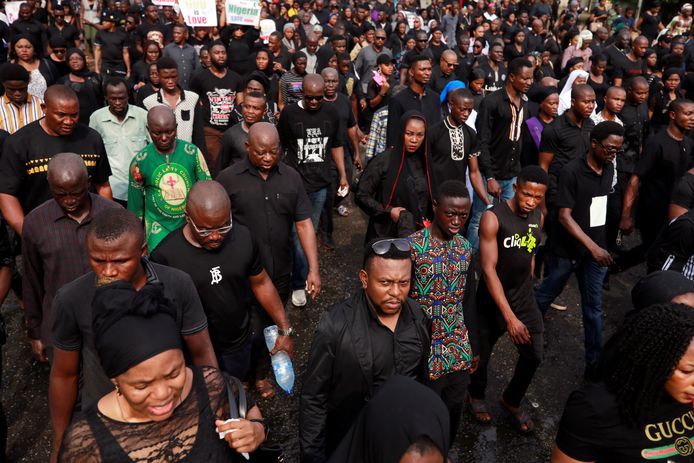 In Abuja kwamen gisteren katholieke Nigerianen op straat om te protesteren tegen het geweld.