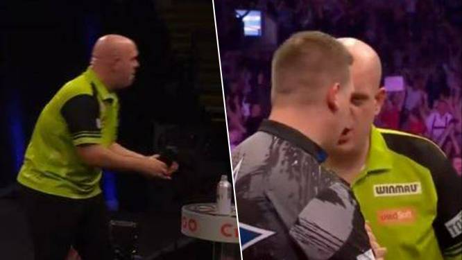 “Ciaokes, byekes!”: Van Gerwen pakt snel in na historisch 6-0-verlies tegen Dobey