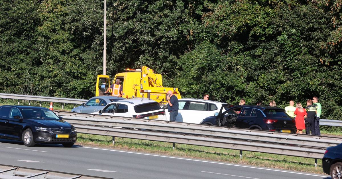 Hulpdiensten later bij ongeval op A59 omdat automobilisten langs file scheuren.