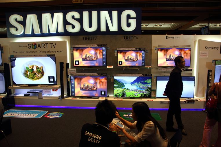 Televisies van Samsung waarvoor de fabrikant een 'adviesprijs' doorgaf. Beeld Getty