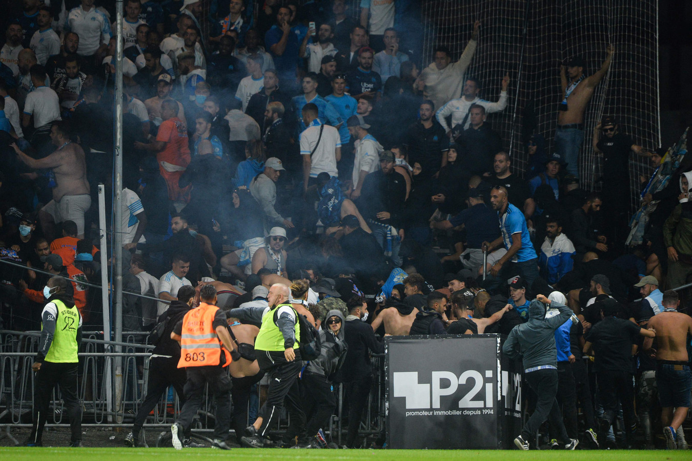 De supporters van Marseille zorgden gisteravond voor de nodige onrust.