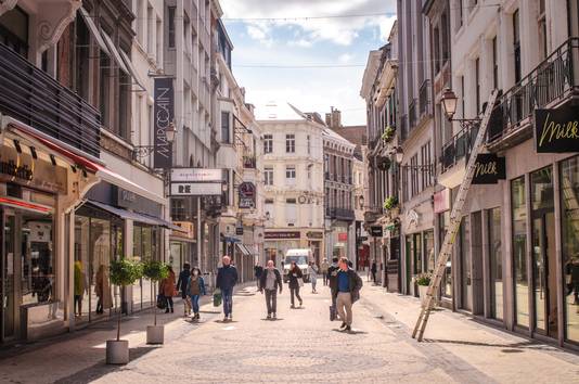 Rues de Liège le 11 mai 2020.