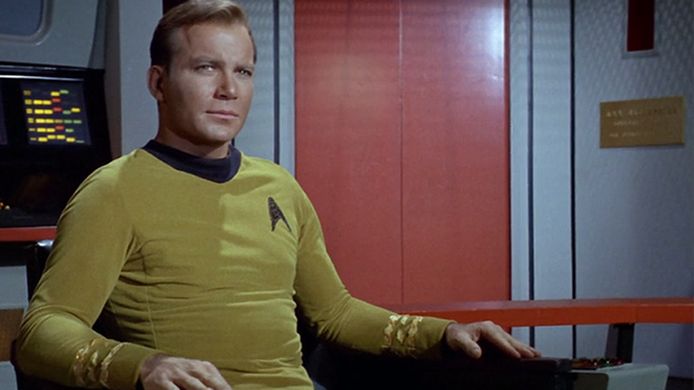 William Shatner als Captain Kirk in 'Star Trek'.