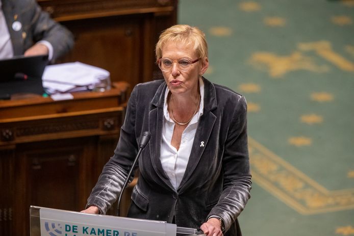 Minister van Pensioenen Karine Lalieux (PS)