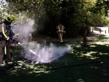 Trampoline brandt af in Leidschendam: vermoedelijk brandstichting