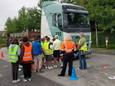 De leerlingen kregen deze week les over de gevaren van de dode hoek