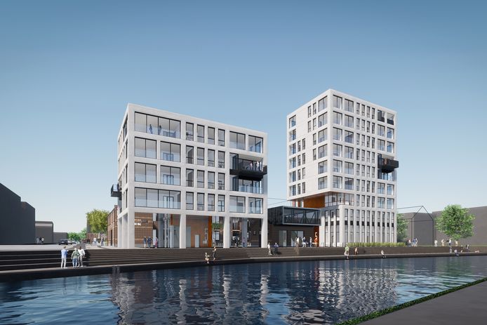 Het voormalige WAR-terrein aan de oevers van de Eem in Amersfoort zou onder de noemer Eemfront plaatsmaken voor woningen, ateliers en bedrijfsruimten.