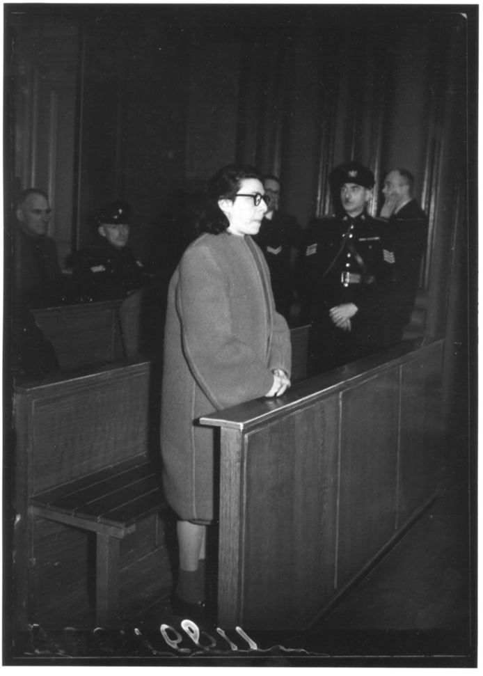 Ans van Dijk tijdens haar proces voor het bijzonder gerechtshof in Amsterdam.