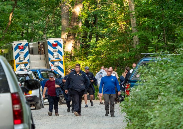 Search and rescue teams at work in Virginia.