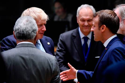 Met de Franse president Emmanuel Macron.