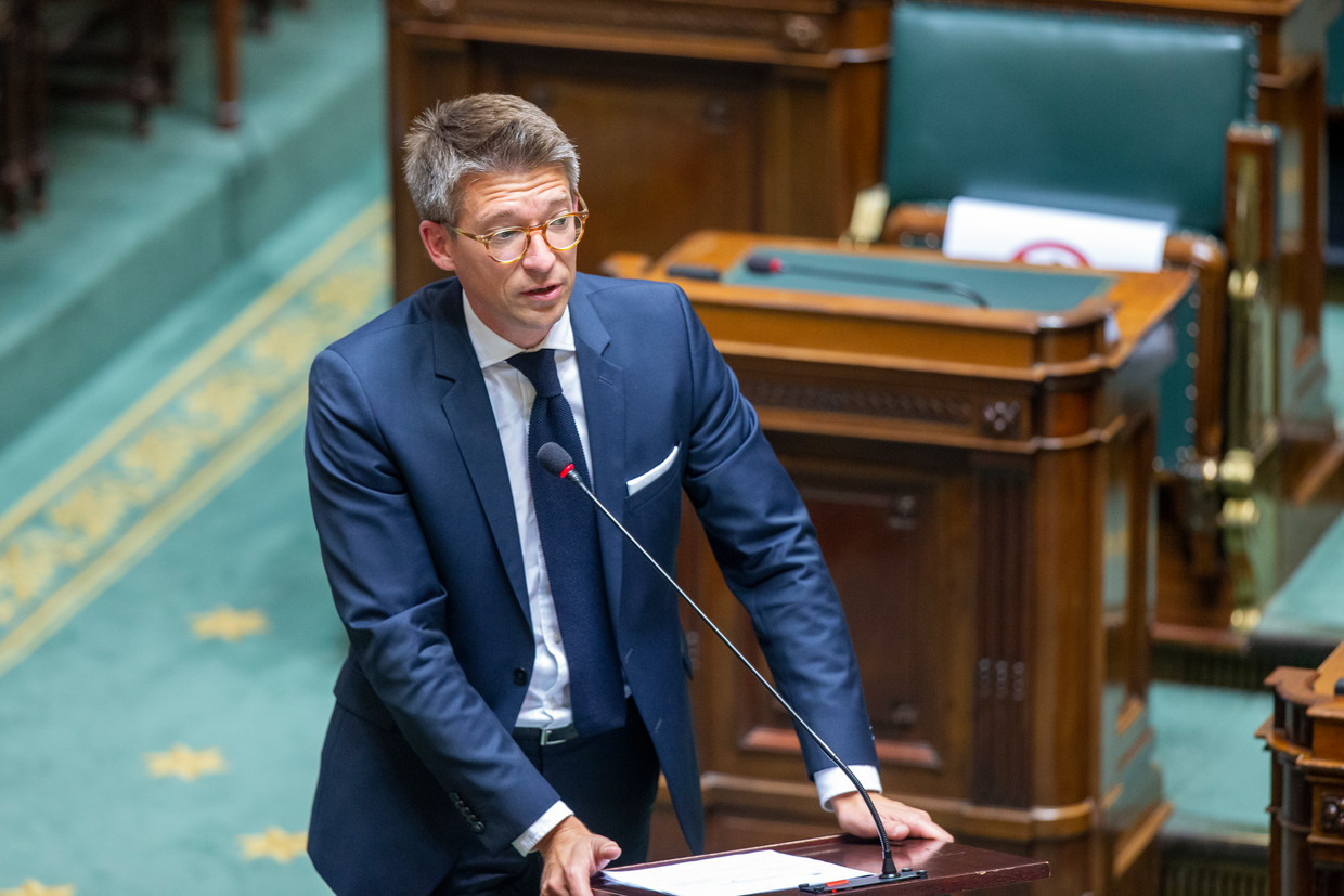PS-vicepremier en minister van Werk Pierre-Yves Dermagne. Beeld BELGA