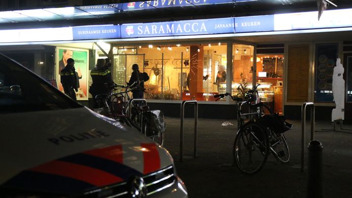 Eerder dit jaar na een overval op een eethuis aan het Heeswijkplein.