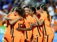 Nederland juicht tegen Schotland.