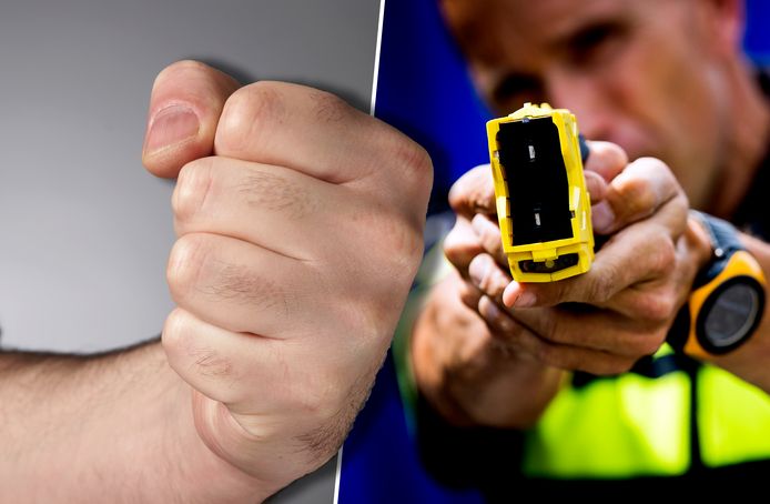 De politie taserde Celestine N. vorig jaar bij een knokpartij in Zwolle, maar dat weerhield de man uit Zeewolde er niet van om alsnog iemand een vuistslag te verkopen.