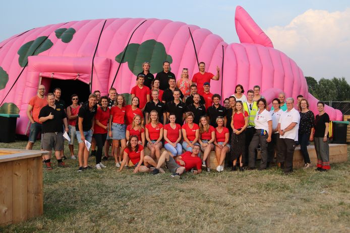 De vrijwilligers van de laatste editie van Polderfest in Dronten, in 2019