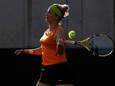 Ysaline Bonaventure woensdagavond op Roland Garros, waar ze zich met de Hongaarse Udvardy plaatste voor de tweede ronde.