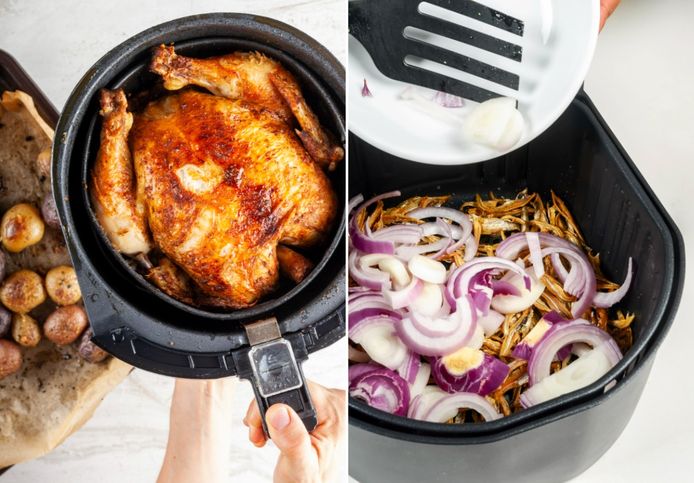 Kip en groentjes maak je makkelijk in de airfryer.