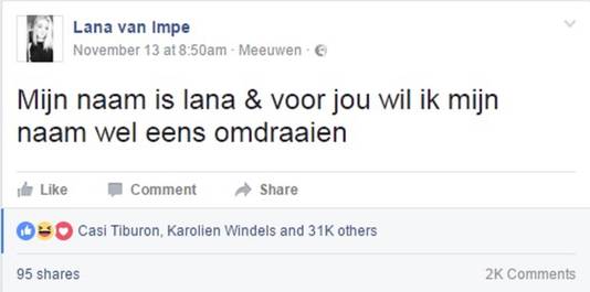 lana verovert social media dankzij foute openingszin nieuws ad nl