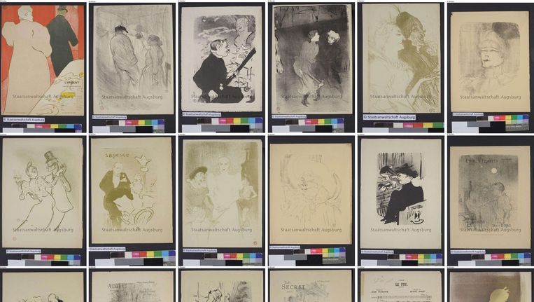 Een selectie van de kunstwerken die tot de kunstschat behoren Beeld AFP