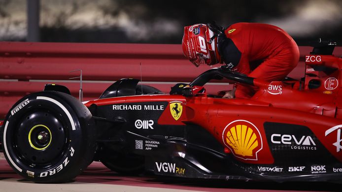 Charles Leclerc viel uit in Bahrein.