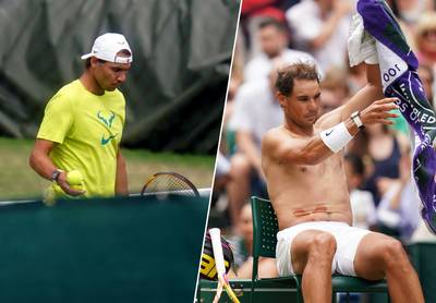 Rafael Nadal arriveert uur te laat op training, maar hoopt ondanks “spierscheur van 7 millimeter” wel halve finale te spelen