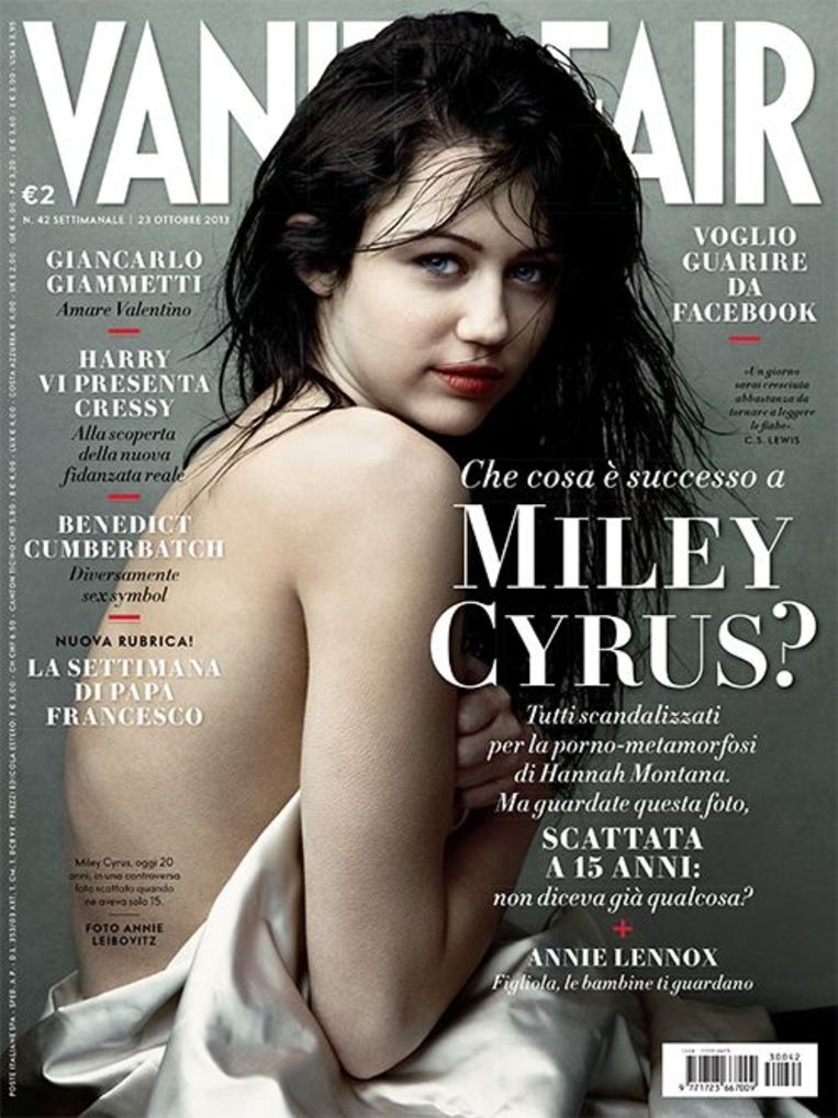 Miley Cyrus op de cover van Vanity Fair in 2008. Beeld Vanity Fair
