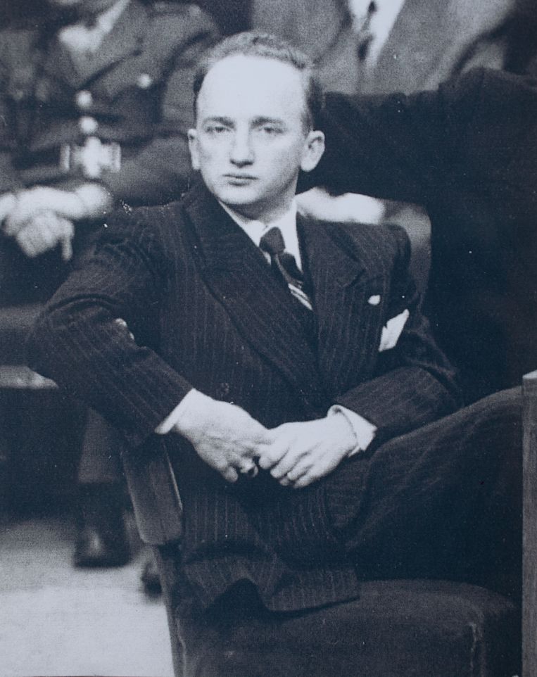 Ben Ferencz in Neurenberg, 1947. Hij onderzocht oorlogsmisdaden van de nazi's. Beeld Hollandse Hoogte / Polaris Image