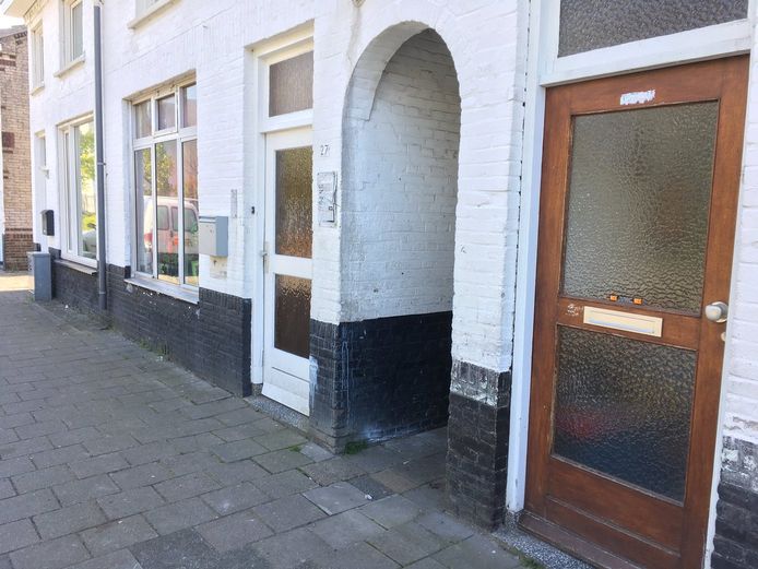 Portiek waar slachtoffer half in lag.