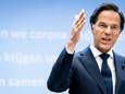 Premier Mark Rutte tijdens een persconferentie.
