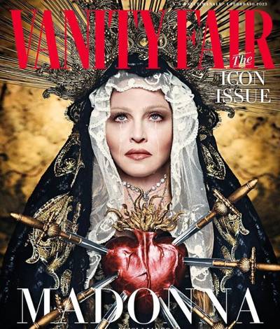 Madonna en Vierge Marie pour la couverture de Vanity Fair