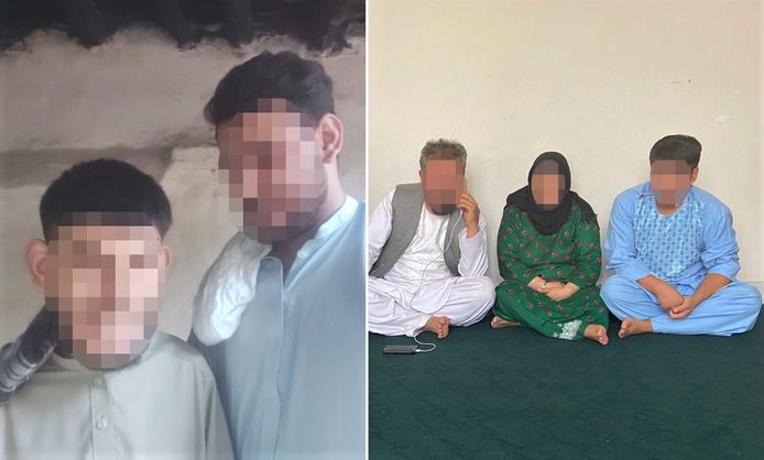 De families van Saïd (links) en Zaki (rechts) zitten verscholen in Afghanistan